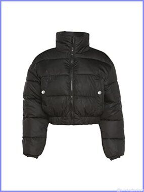 Women's Cropped Puffer Jacket Quilted Winter Coat